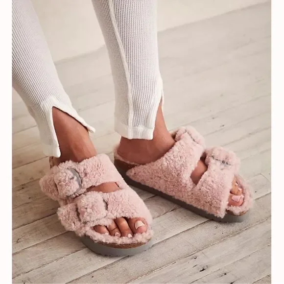 FREE PEOPLE Birkenstock Papillio
Arizona Teddy Shearling Sandals - Picture 3 of 9